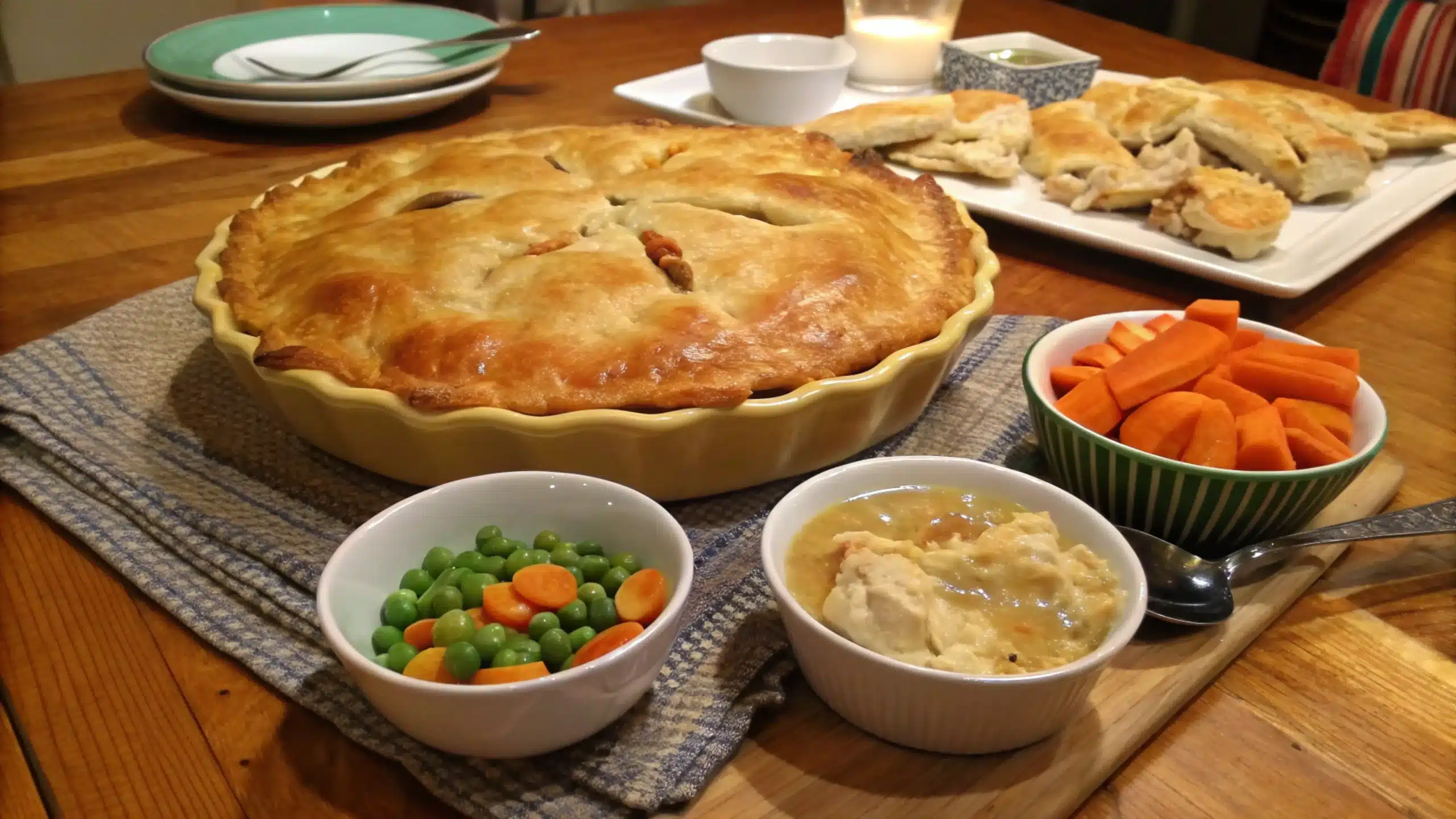 Golden chicken pot pie with cream of chicken soup