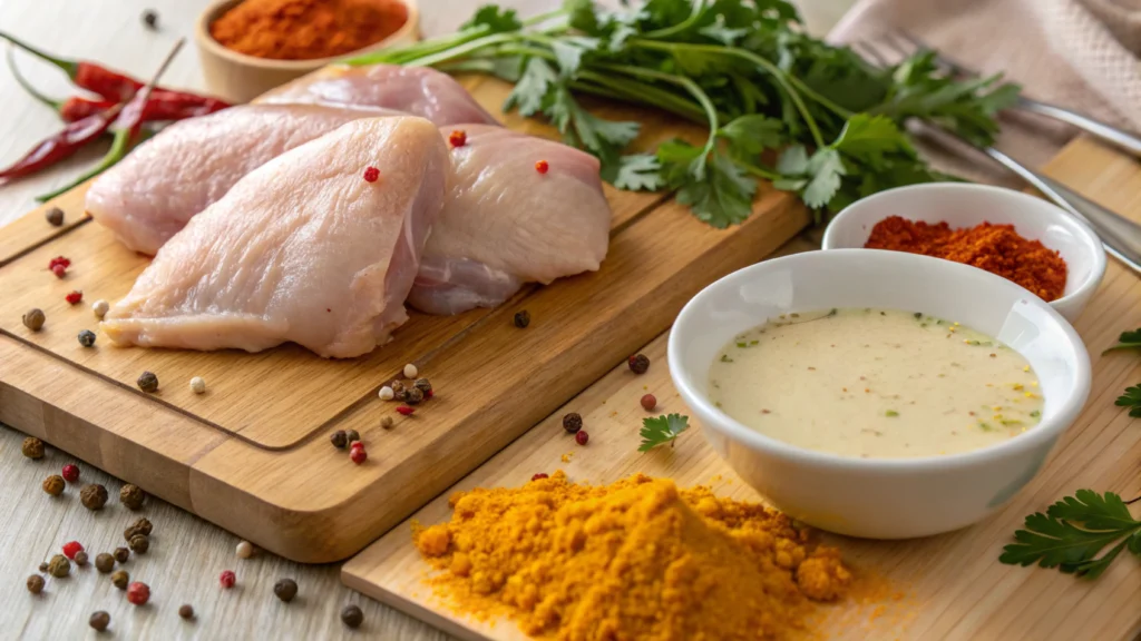 Marinated Chicken with Shawarma Spices and Herbs