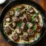 Creamy garlic butter steak bites