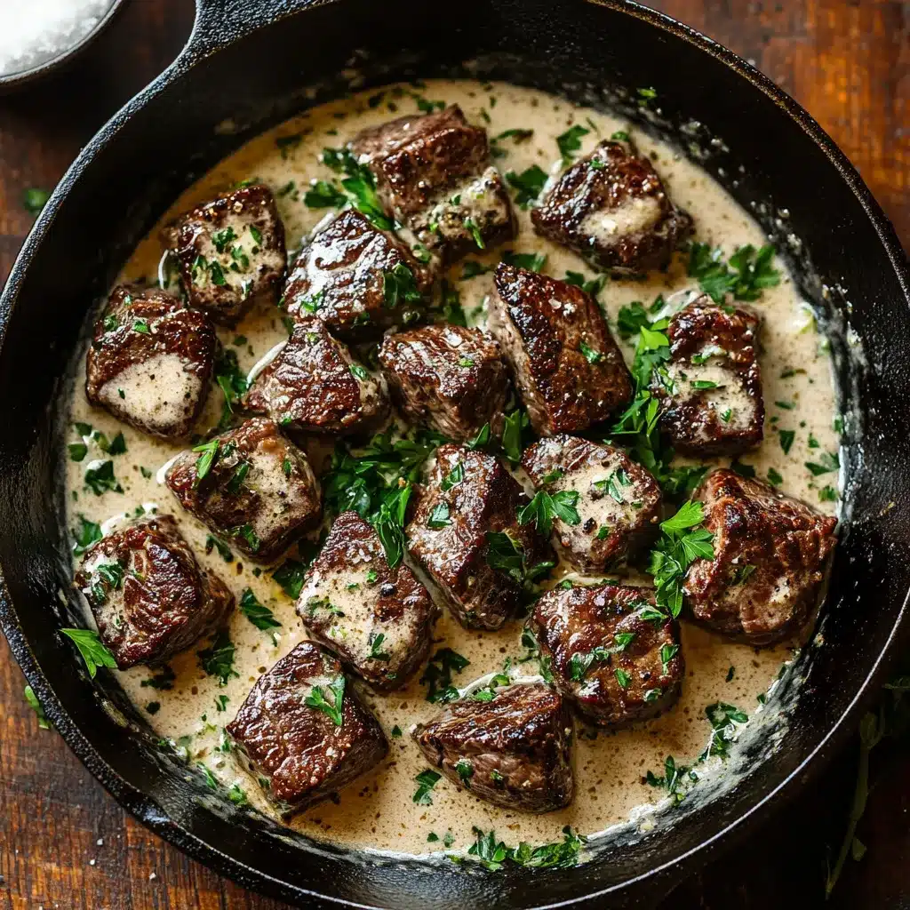 Creamy garlic butter steak bites