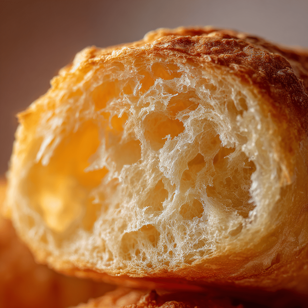 Soft and fluffy Parmesan roll interior
