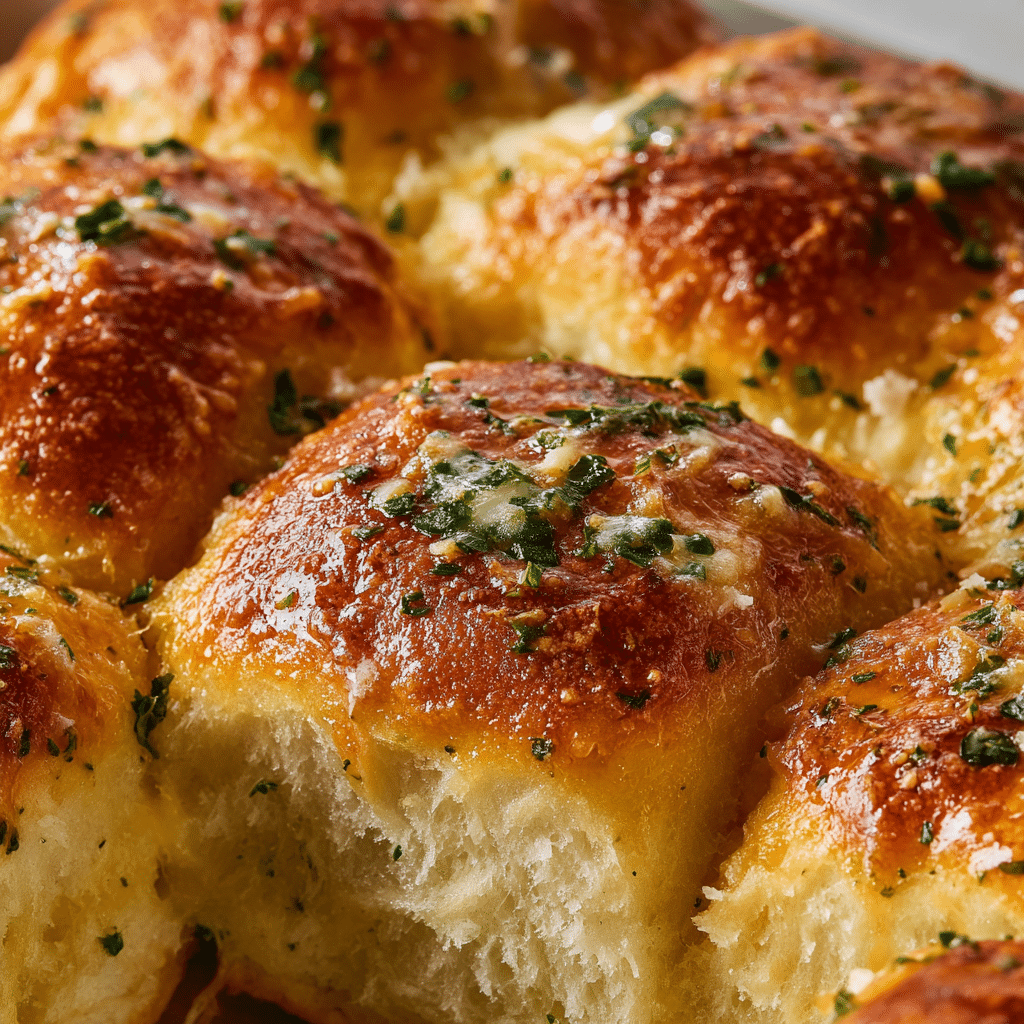 Brushing butter over freshly baked Parmesan rolls