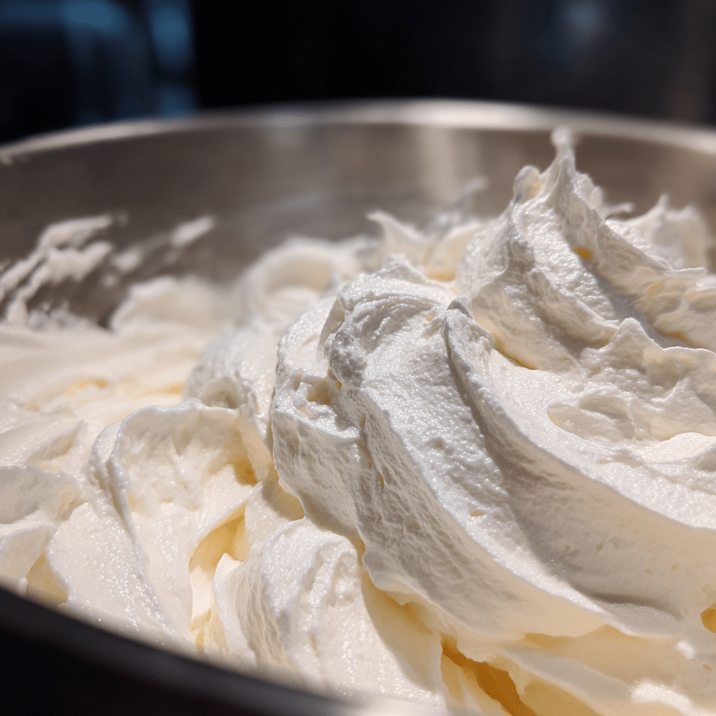 Whipping cream to soft peaks for Creamy Pumpkin Mousse