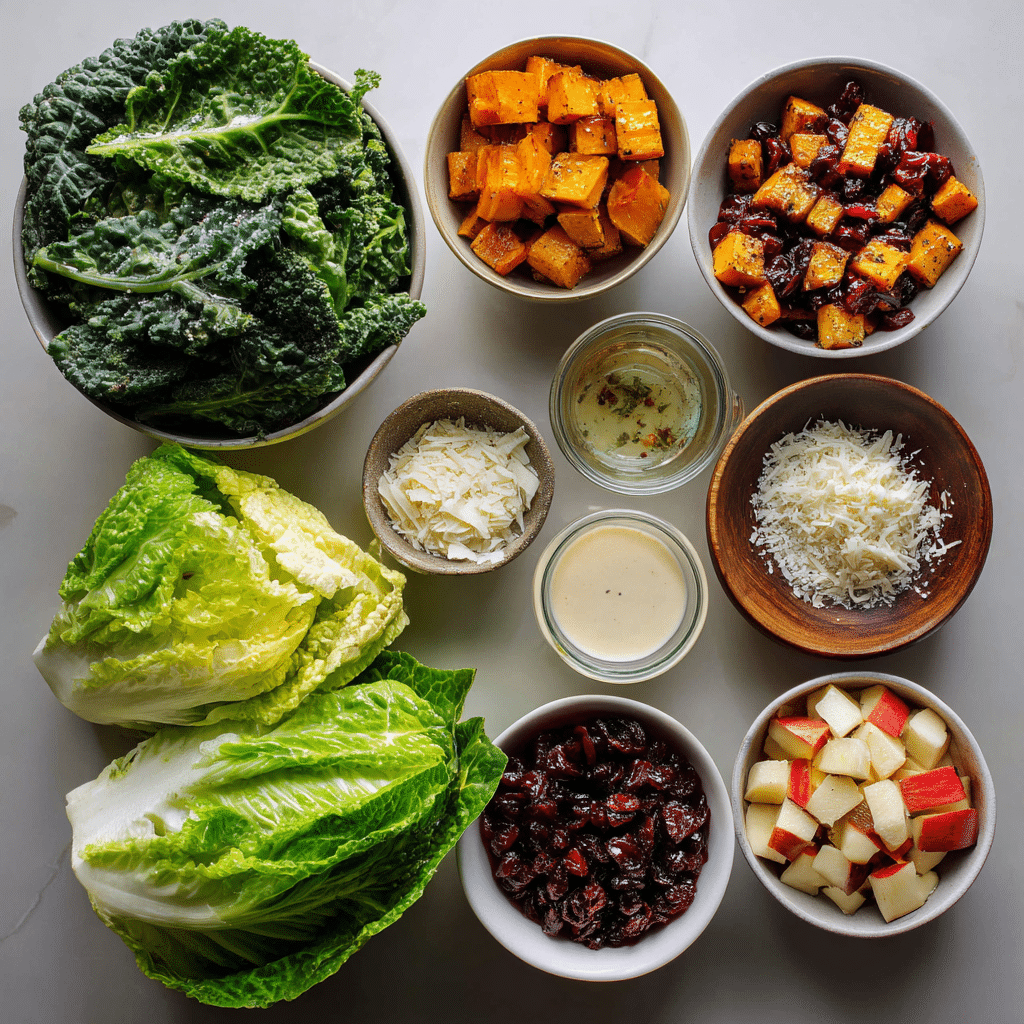 Ingredients for Harvest Caesar Salad